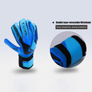 Latex Finger Protection Goalkeeper Gloves Training Goalie Gloves (Blue 9) Newly