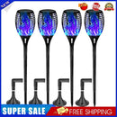 Landscape Solar Flame Torch Light Waterproof Garden Yard Street Lamp (4pcs)