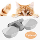 Wall Mounted Double Pet Bowls Cat Dog Automatic Water Food Feeder (White) Newly