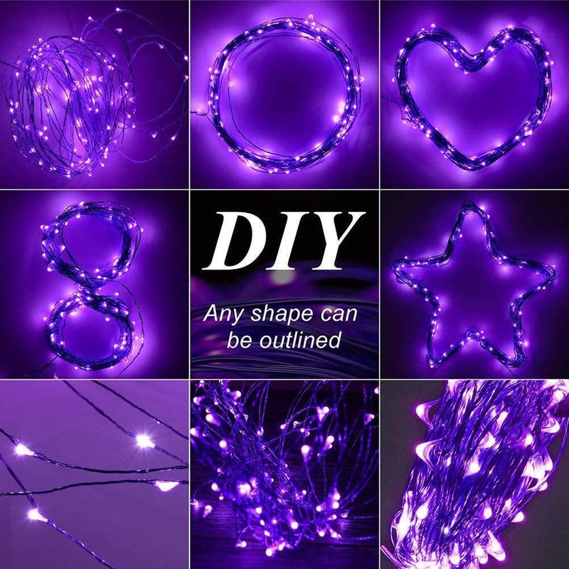 Solar String Lights Waterproof Copper Wire Fairy Lamp (Blue White 100LED)