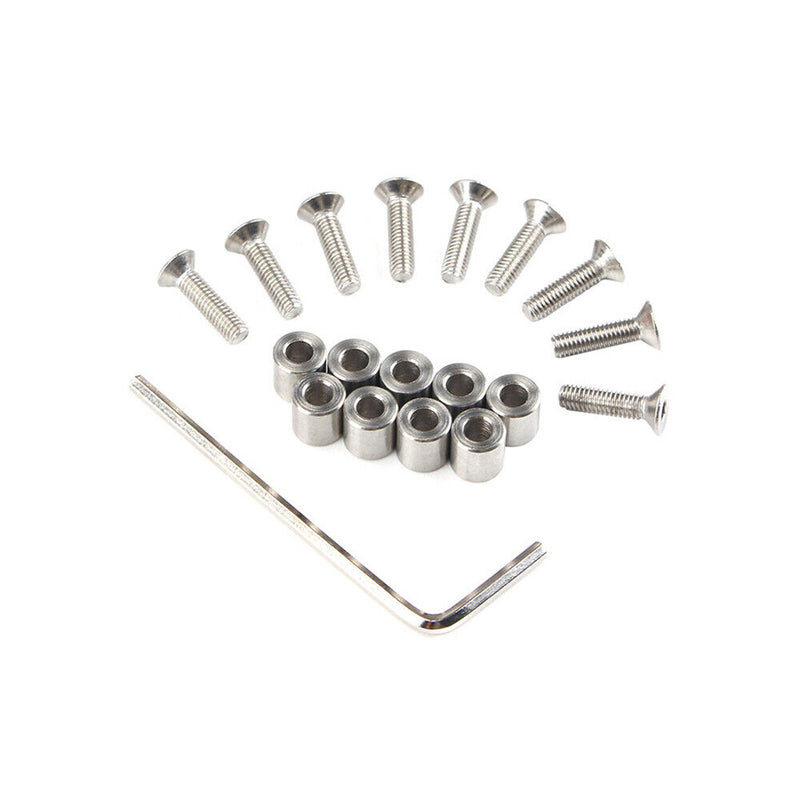1Set /9pcs 6x6x3mm Aluminum Spacer With 9pcs M3 Screws And Wrench As Gift