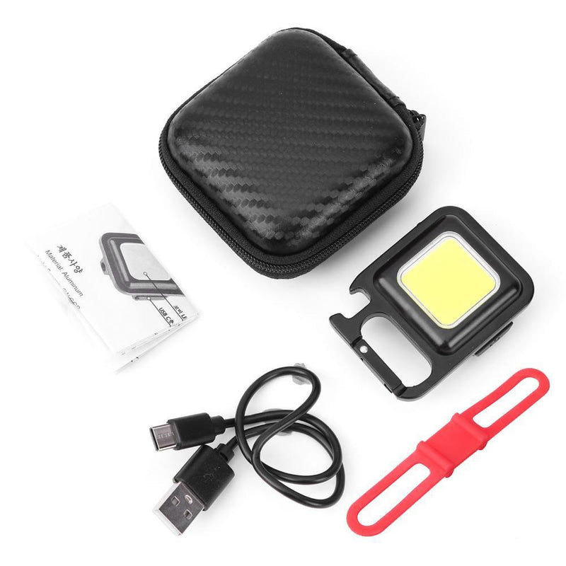 COB Inspection Night Light Portable Keychain Design with Black Storage Box