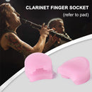 5pcs Rubber Clarinet Thumb Rest Covers Finger Rest Protective Pads (Pink) Newly