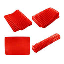 Silicone Mat Barbecue Grill Pad Bread Pizza Baking Tray Kitchen Tools (Red)