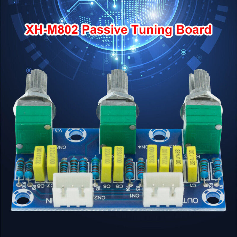 XH-M802 Passive Preamplifier Tone Board HiFi Treble Bass Volume Control Mod