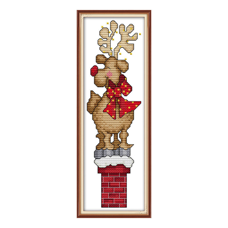 14CT Stamped DIY Print Cross Stitch Needlework Embroidery Crafts Christmas Gift