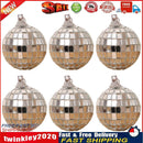6pcs Reflective Glass Mirror Ball Disco Xmas Party Hanging Decor Ornaments Newly