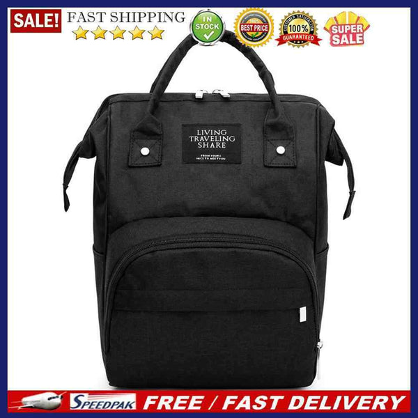 Baby Care Diaper Bags Solid Color Mommy Travel Backpacks Large Oxford Nappy B