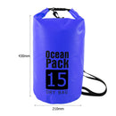 Waterproof Dry Bag Pack Sack Swimming Kayaking Trekking (15L Dark Blue)