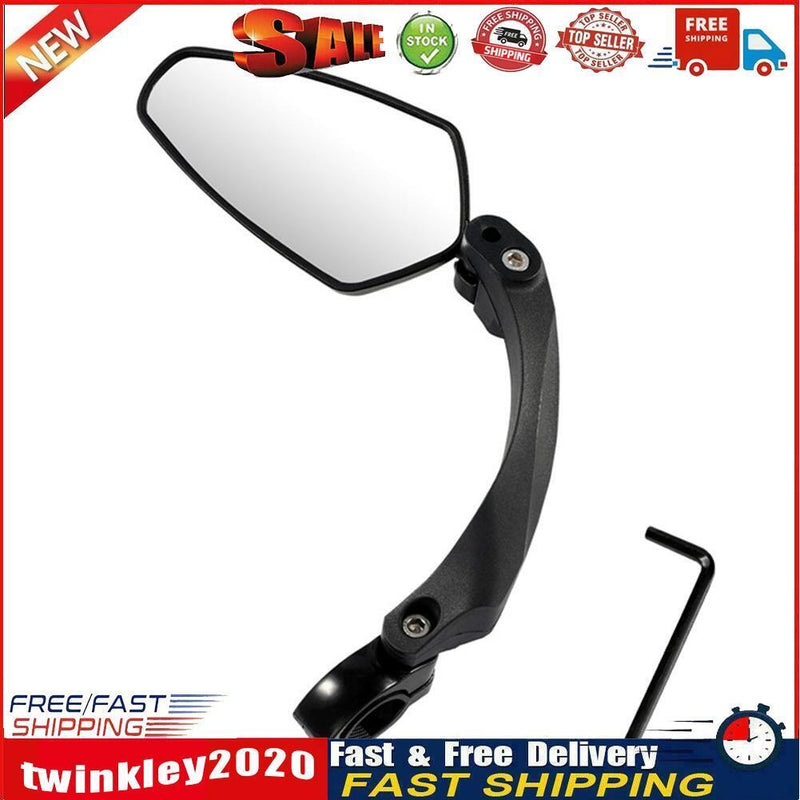 WEST BIKING Bike Rearview Mirror Adjustable Handlebar Reflector (Left) Newly