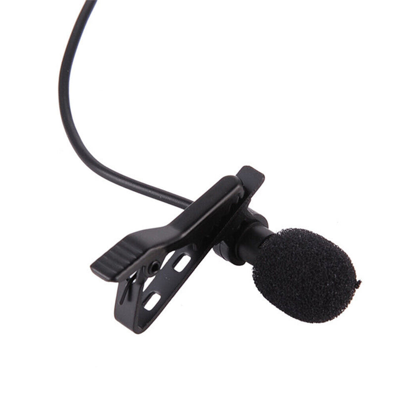 Wired Condenser Hands-free Mike Clip-on Lapel Microphone Link To Smartphone