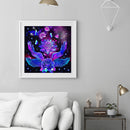 Diamond Painting 5D Full Round Drill Mosaic DIY Purple Hands Flowers Kit Artwork