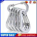 6pcs Outdoor Camping Carabiner Clip Climbing Quick Hanging Buckle (Black)