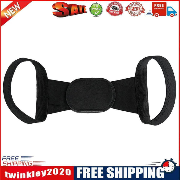 Adjustable Clavicle Posture Corrector Back Brace Lumbar Support (Black)