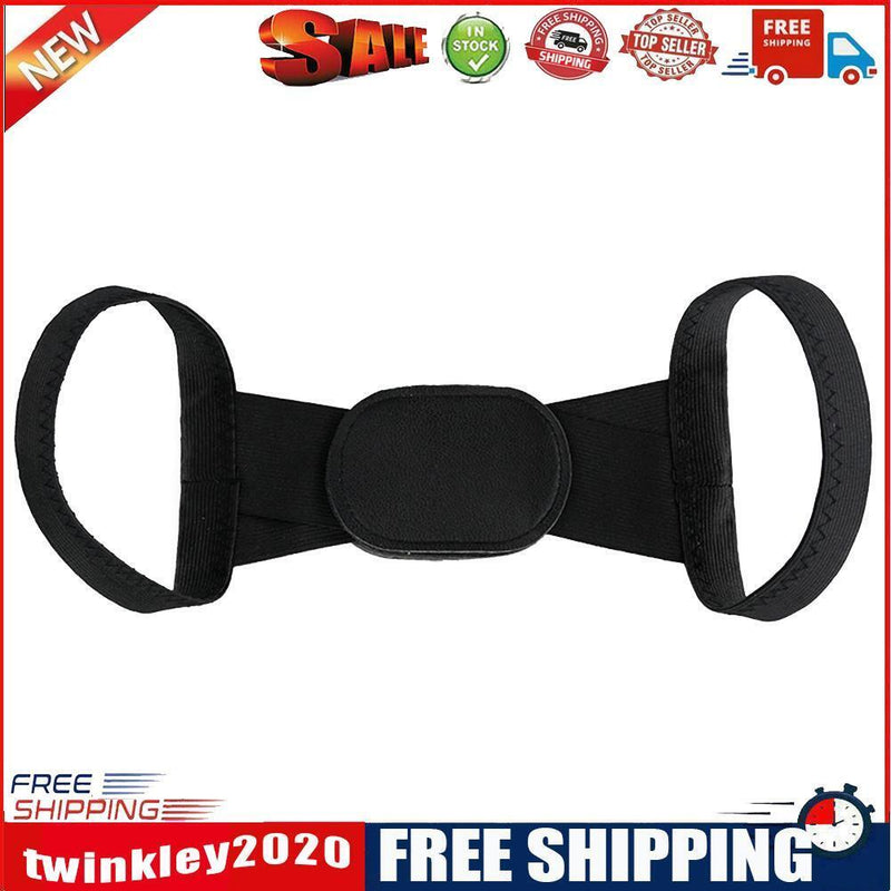 Adjustable Clavicle Posture Corrector Back Brace Lumbar Support (Black)