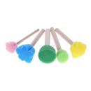 5pcs/set DIY Wooden Sponge Graffiti Painting Brushes Kids Manual Drawing Toys