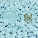 100x Star Retro Sealing Wax Bead Fire Painting Grains for Stamp (Snow Blue)