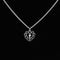 Women Punk Cross Necklace Hollow Heart Pendant Clavicle Chain Jewellery