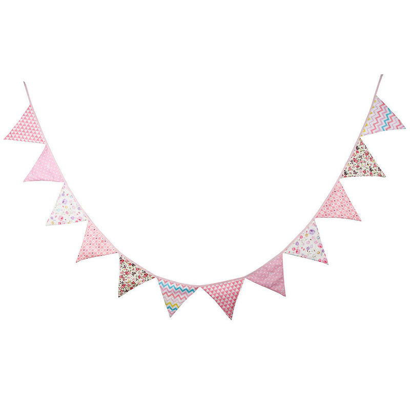 Cloth Wedding Bunting Decor Flag Party Girl Birthday Baby Garland Decor