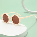 Summer Kids Girl Boy Sunglasses Children Round Sun Glasses UV400 (Beige) Newly