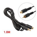 1RCA Male to 1RCA Female M/F Audio Composite Extension Cable