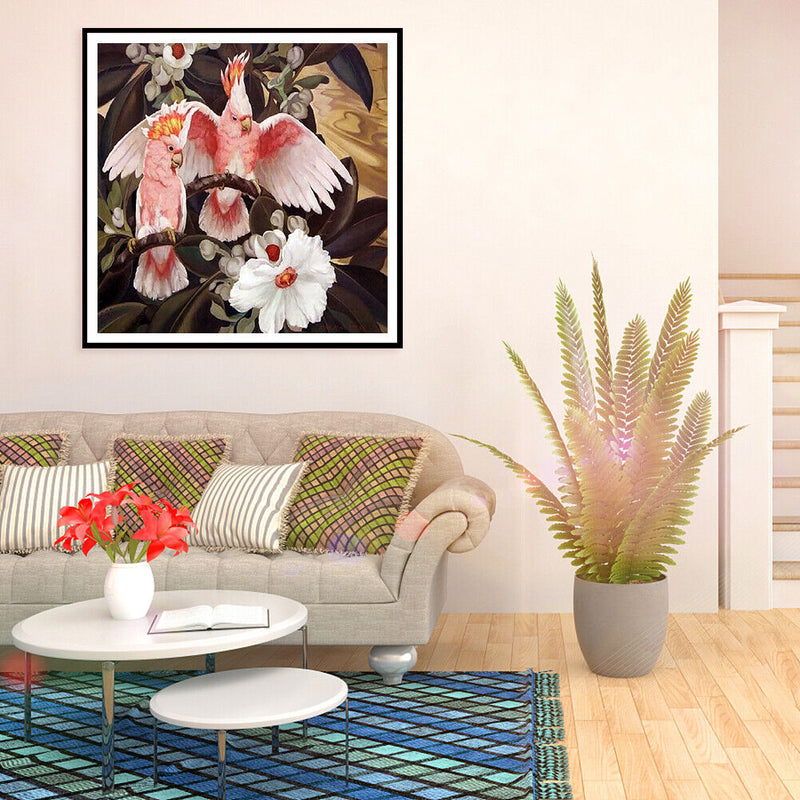 5D DIY Full Drill Diamond Painting Bird and Flower Embroidery Craft Kit Wall Art