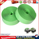 2PCS Cycling Road Bike Sports Cork Handlebar Tape+ 2 Bar plug green Newly