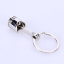 Car Engine Silvery Keychain Piston Key Ring Alloy Keychain Key Ring for Car