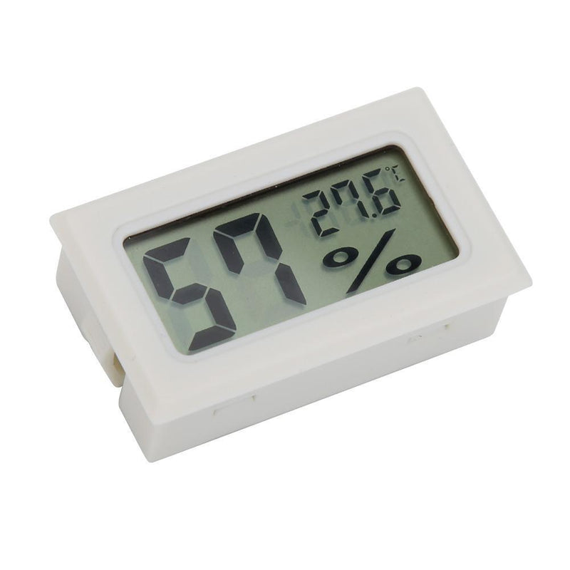 Mini Digital LCD Temperature Humidity Meter Thermometer Hygrometer (White)