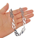 Women Men Fire Flame Necklace Hip Hop Rock Jewelry Accessories Wave Sun Choker