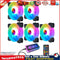 COOLMOON 120mm RGB Cooling Fan Chassis Gorgeous Quiet Radiator (5 Fans) Newly