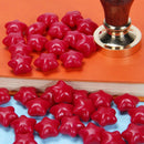 100pcs Five-Pointed Star Stamp Paint Wax Envelope Card Sealing Wax(Wine Red