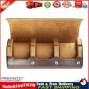 Portable 3 Slots Watch Storage Case Retro Watches Box Holder Stand (Brown) Newly