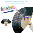 Couple Kiss Oil Paint Folding Fan By Numbers DIY Digital Oil Painting Fan C