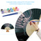 Couple Kiss Oil Paint Folding Fan By Numbers DIY Digital Oil Painting Fan C