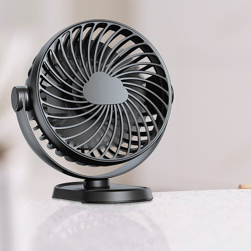Desk Ultra-quiet Air Cooling USB Rechargeable Cooling Fan Clip Fan 3 Speeds