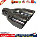 Dual Exhaust Tailpipe Muffler Tip Bolt-on Slant Cut Black Titanium (76mm) Newly