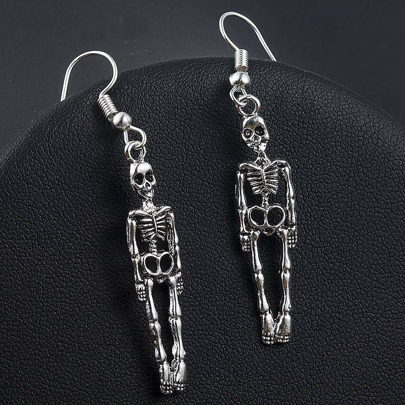 Human Skeleton Pendant Skeleton Earrings Fashion Jewelry Halloween  Earrings