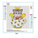 5D DIY Full Drill Diamond Painting Kitten Cross Stitch Embroidery Mosaic