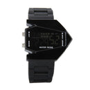 3pcs Unisex LED Waterproof Aircraft Sport Digital Display Watch Black