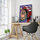 Full Drill Mosaic Craft Picture DIY Snow Dog Rhinestone Diamond Painting Poster