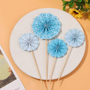 Party Supplies Happy Birthday 4 Pcs/Set Round Folding Fan Colorful Cake Insert
