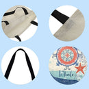 Whale Printed Shoulder Shopping Bag Casual Large Tote Handbag (40*40cm)