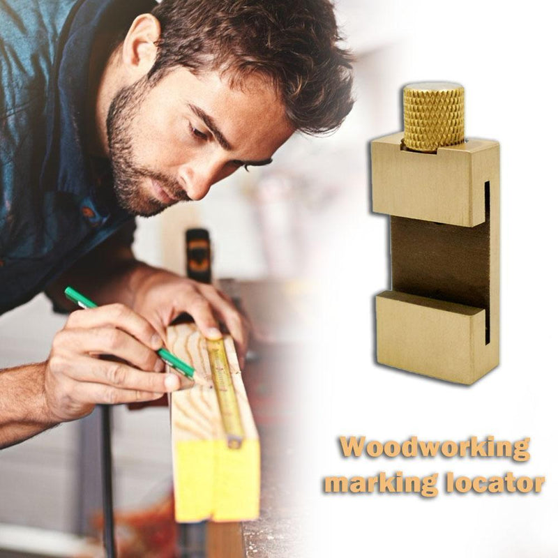 30cm Steel Ruler Woodworking Angle Scriber Brass Locator Positioning Block Newly
