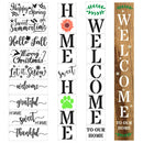 Season Pattern Decorative Word Stencils Welcome Theme Signs Festival Ornament