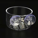 Aquarium Transparent Acrylic Red Worm Cup Hang Feeding Food Container (B) Newly