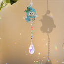 Diamond Drill Rainbow Collection Hang Crystal Prisms Wind Chime Decor (Owl)