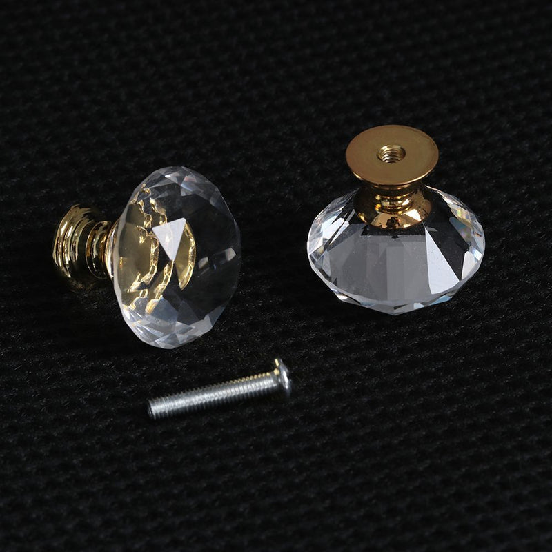 Diamond Shape Pull Handle Cupboard Pulls Door Knobs Crystal Glass Knobs