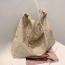 Fashion Women Corduroy Shoulder Bag Female Winter Large Capacity Tote Handbags