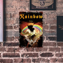 Rainbow Rising Retro Metal Plate Tin Sign Poster Plate Wall Art for Bar Club